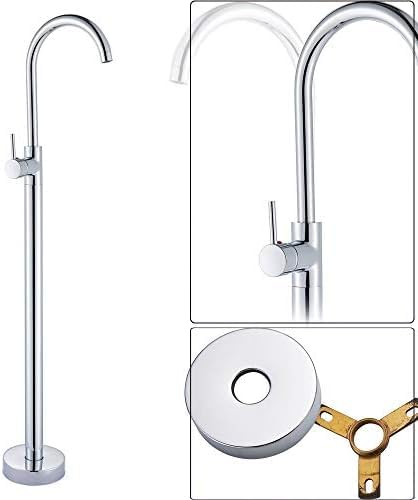 Mitigeur de baignoire sur pied eau chaude et froide en laiton