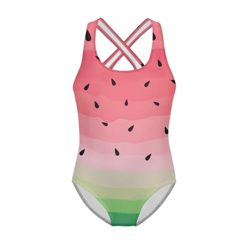 Image of Girls One Piece Swimsuit Teens Cross Back Summer Beach Wear for 5-14Y