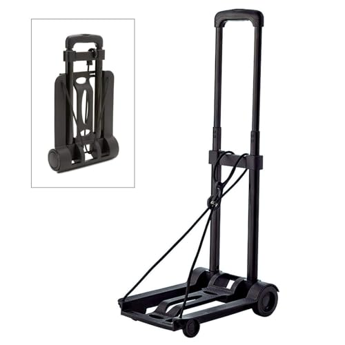 Image of AR Mall Plastic Foldable Travelling Luggage Shopping Cart Hand Truck Luggage Trolley (Plastic Trolley)