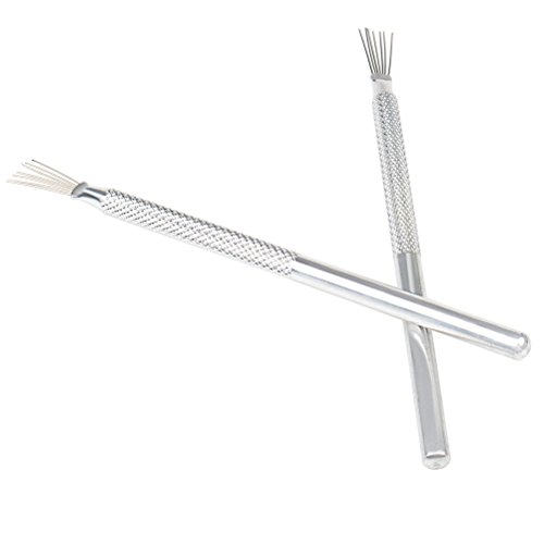 Pengxiaomei 2pcs Clay Needle Tools, Feather Wire Texture Tool for Clay Pottery Sculpting Texturing Modeling Tools2