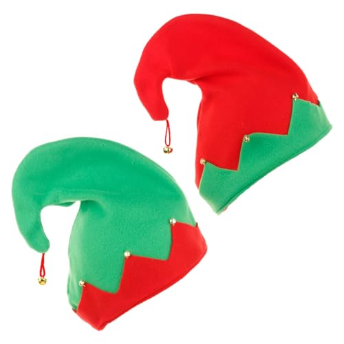 GXGM 2 Stück Weihnachtselfen Hut Elfenmützen kinder Wichtelmütze...