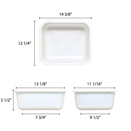 Caja de autobús blanca de 14.5x12.5 pulgadas Thunder Group resistente para vajilla 3