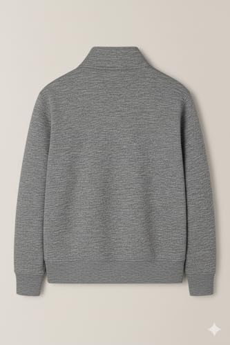 Image of Mack Jonney Men's Fleece Half-Zip High Neck Sweatshirt | Warm & Stylish Winter Wear -M4563