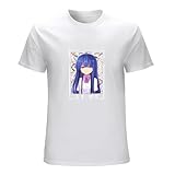 Higurashi When They Cry Furude Rika Camiseta Blanca Unisex Hombre Tees, Blanco, M