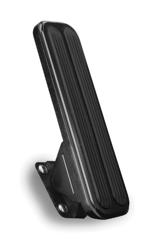 Lokar XFMG-6098 Black Floor Mounted Gas Pedal with Rubber