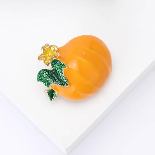 Image of Enamel Fruit Brooch for Women Rhinestones Fruit Lapel Pin Elegant Fruit Brooches Jewelry Gift, Perfect for Dresses Hat Bag