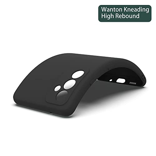 Image of Mobile Back Cover Case for Samsung M52 5G (Silicone Case|CameraProtection|Black SC1510)