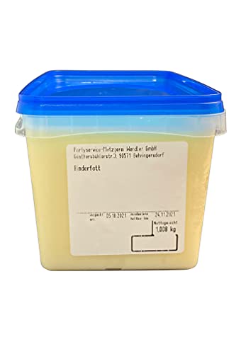 frisches Rinderfett/Rindertalg/Rinderschmalz/Tallow 1Kg hausgemacht in der fränkischen Handwerksmetzgerei