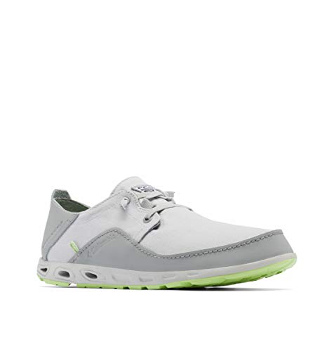 Columbia PFG Men's Bahama Vent PFG Lace Relaxed Boat Shoe, Grey Ice/Jade Lime, 14