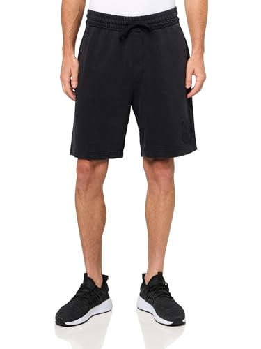 HUGO, Big Logo Jersey Cotton Shorts, Black Carbon, L