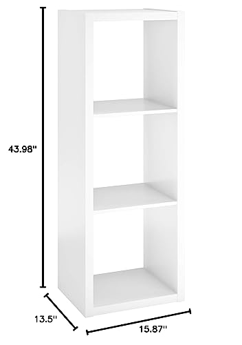 Image of ClosetMaid Decorative Open Back 3-Cube Storage Organizer, White