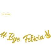 Marwey Bye Felicia Banner,Gold Glitter Garland Party Supplies,Party Decoration Ideas for Going Aw...