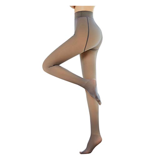 Thermostrumpfhosen für Damen Fleece Strumpfhose Gefütterte Strumpfhose Damen Winter Thermostrumpfhose Damen Hautfarbe Thermoleggins Gefälschte Durchscheinend Plüschstrümpfe Pantyhose Warmer Leggings Cover