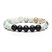 Bivei Lava Rock Stone Essential Oil Diffuser Bracelet - Natural Semi Precious Gemstone Beads Healing Crystal Bracelet(Amazonite)