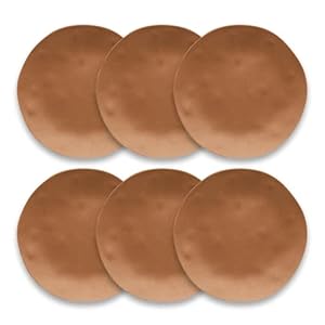 TarHong Matte Terra Cotta Dinner Plate, 10.5 x 0.9”, Planta (Majority Plant Based Melamine Material), Shatterproof, Indoor/Outdoor, Set of 6
