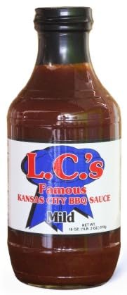 L.C.'s Famous Kansas City Barbecue Sauce and Rub (Hot BBQ Sauce 18oz)