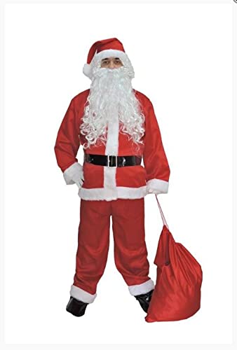 Fantasia Papai Noel Adulto - Kit 10 peças