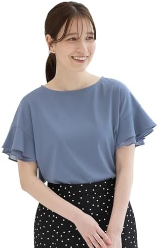 Honeys 5910130021 Women's Short Sleeve T-Shirt, Cut and Sewn, Honey, Large Size, Cool Touch, Absorbent, Quick Drying, UV Protection, Heat Insulation, Women's