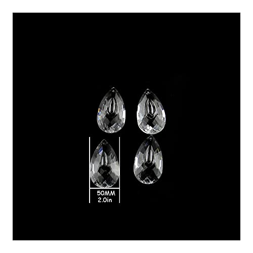 Piezas repuesto for lámpara de cristal prisma transparente de 50mm para candelabros colgantes 4