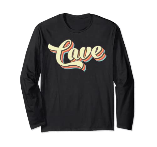 Cave TShirt Retro Art Baseball Fuente Vintage Manga Larga