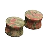 BWDHJLEY - Esparcidor de orejas para hombre, color verde, simple, para mujer, lóbulo, joyas, 2 piezas, 12MM, Piedra, No Gemstone