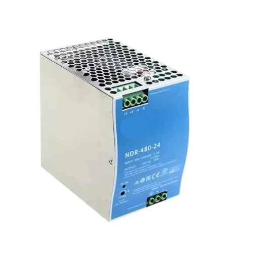 Alimentation industrielle 24V 20A NDR-480 à sortie unique haute efficacité