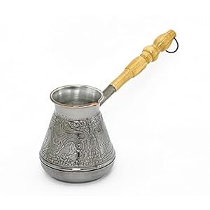 400 ml Turkse mokkakan koper koffiekoker Turka Ibrik Cezve Dzhesva koffiepot Briki met houten handvat Grieks…