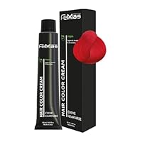 FemMas Haarfarbe Fantasy Feuerrot I Creme Haarfarbe mit Arganöl, Keratin & Ceramiden I Als dauerhafte Haarfärbung oder Tönung für strahlende, haltbare Farbergebnisse I 100 ml