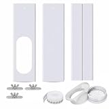 Kit Guarnizione Finestra per Condizionatore Portatile, 4 Pannelli in PVC 43–140 cm, Adattatore Universale compatibile con Tubi da 13/15 cm e Finestre Scorrevoli (3Pcs)
