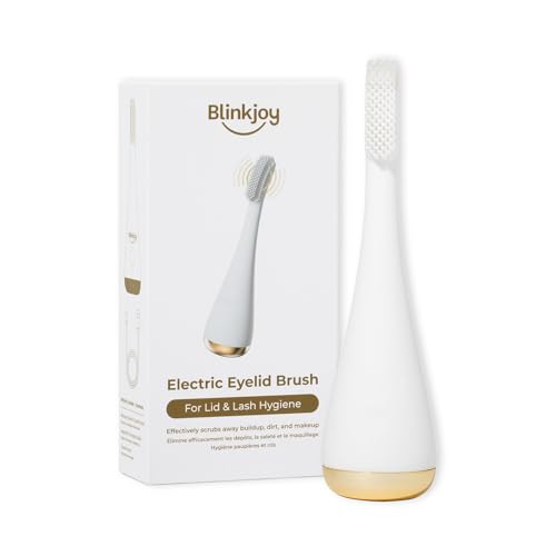 Blinkjoy Electric Eyelid Brush 2 Optometrist Approved Lid Hygiene Tool for Demodex Blepharitis & Dry Eyes Gently Removes Dirt Oil & Makeup to Support Healthy Lid Hygiene (White)