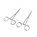 AAPROTOOLS 2 PCS Assorted Mosquito HEMOSTAT Forceps Pliers Curved Serrated 5