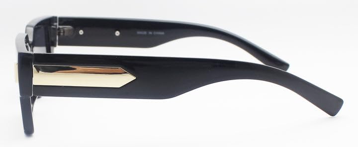 Small Black Rectangle Sunglasses with Black Polarized Lens3