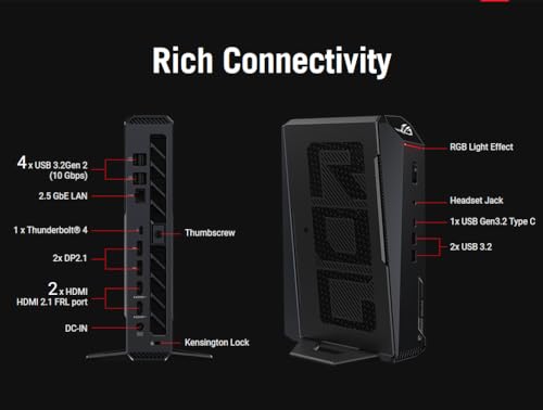 Image of ROG NUC 2025 Gaming Mini PC with Intel Core Ultra 7, GeForce RTX 5060, 32GB DDR5 RAM, 2TB SSD, Triple-Fan Cooling