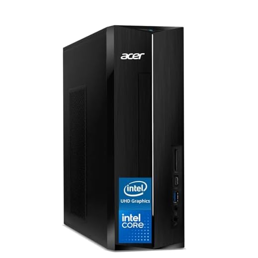 acer Aspire Business Desktop, Intel Processor, 8GB Memory, 256GB PCIe SSD, Ultra-Quiet Design, SD Card Reader, Dual 4K Monitor Support, USB-C, Wired Keyboard and Mouse, Windows 11