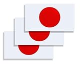TMHTMH 3 Pcs Japan Flag Car Stickers, 3x5 Inches Japanese Vinyl Decal for Outside of Car, Vehicles Car Window Bumper, Truck,Vehicles