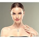 4pcs Cubic Zirconia Wedding Jewelry Sets for Bride Bridesmaid Cubic Zirconia Pendant Necklace Earrings Link Tennis Bracelet Open Ring Set for Women - Image 2