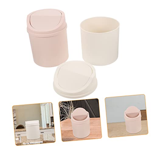 Caneca de basura rectangular compacta para escritorio 2 piezas miniatura 1