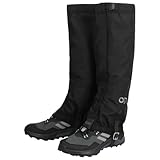 Outdoor Research Men’s Rocky Mountain High Waterproof Gaiters – Durable Hiking Gaiters & Hunting Gaiters for Trail and Backcountry Use, Solid Black, L