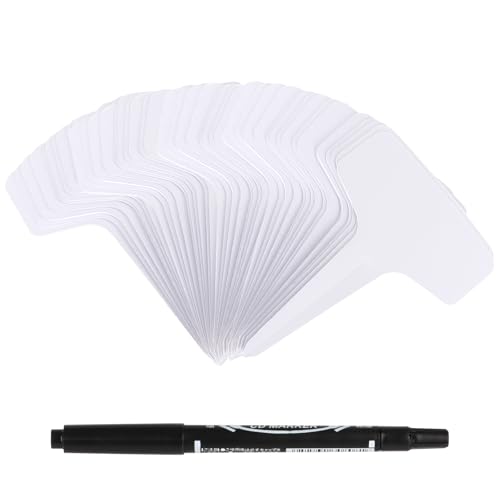 CAKKVDE 200Pcs 6x10cm T-Type Plastic Plant Labels for Outdoor Plants