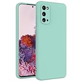 ULXITEYU Soft TPU Slim Case for Samsung Galaxy Note 20, Lightweight, Snug Fit, Drop-Resistant, Shock-Absorbent, Scratch-Resistant, Light Cyan