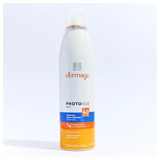 Photoage Wet, Protetor Solar Corporal em Spray, FPS40, FPUVA15, Resistente à Água, Ideal para Momentos ao Ar Livre e Prática de Esportes, 200g