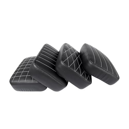 Asiento trasero rectangular de 8 ventosas para moto Custom y Touring 3