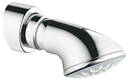 GROHE Relexa 100 Five Douche de Tête 5 Jets (Normal, Concentré, Shampoing, Massant, Pluie), Tête Rotative, Chromé, 27062000