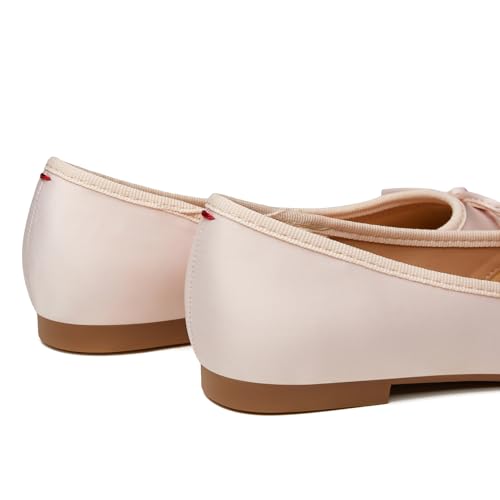 Image of Trary Slingback Flats for Women, Black Dressy Comfortable Round Square Toe Shoes, Work Office Casual Ankle Strap Dress Flats