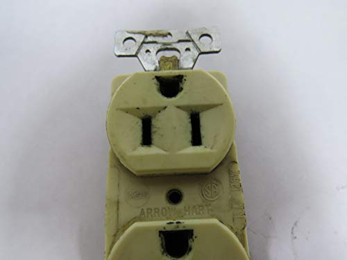 Arrow Hart 5262-I Ivory Duplex Receptacle 15A 125V 3W 2P