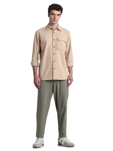 Image of Jack & Jones Men's Cotton Solid Regular Fit Shirt