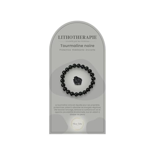 Yvelise Bracelet Tourmaline noire 8mm - 33