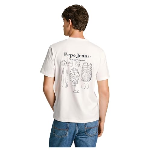 Pepe Jeans Arryn T-Shirt, Bianco (Bianco Sporco), Xs Uomo - 2