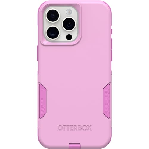 OtterBox iPhone 15 Pro MAX (Only) Commuter Series Case - Run Wildflower (Pink), Slim & Tough, Pocket-Friendly, with Port Protection by OtterBox - Used condition - US$17.95