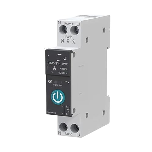 Disjoncteur avec mesure 16A 1P et minuterie rail DIN pour appli